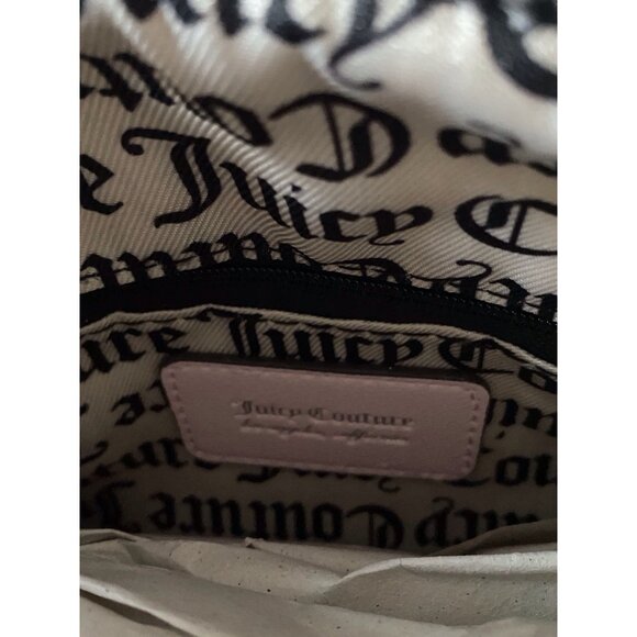 Juicy Couture Girlie Royalty Dome Satchel Crossbody Chiffon Pink Velour W/Charm - Picture 13 of 13